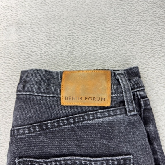 Denim Forum Farrah High Rise Wide Leg Black Jeans 28x27 - Picture 5 of 12